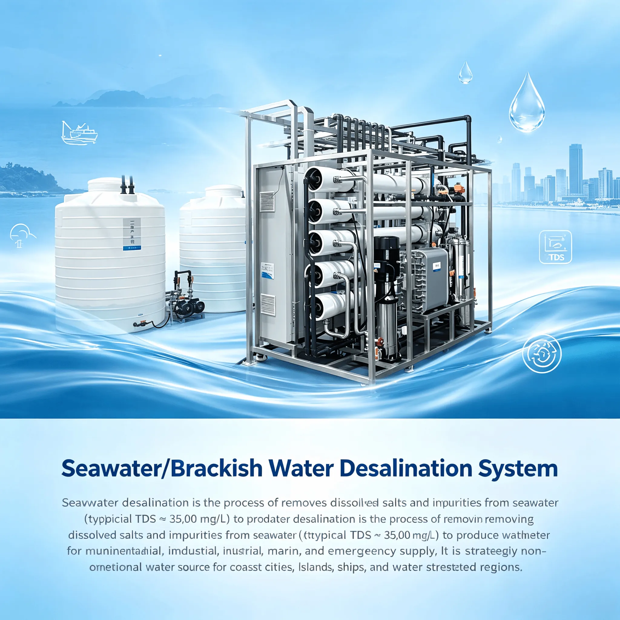 Seawater Desalination for industrial use